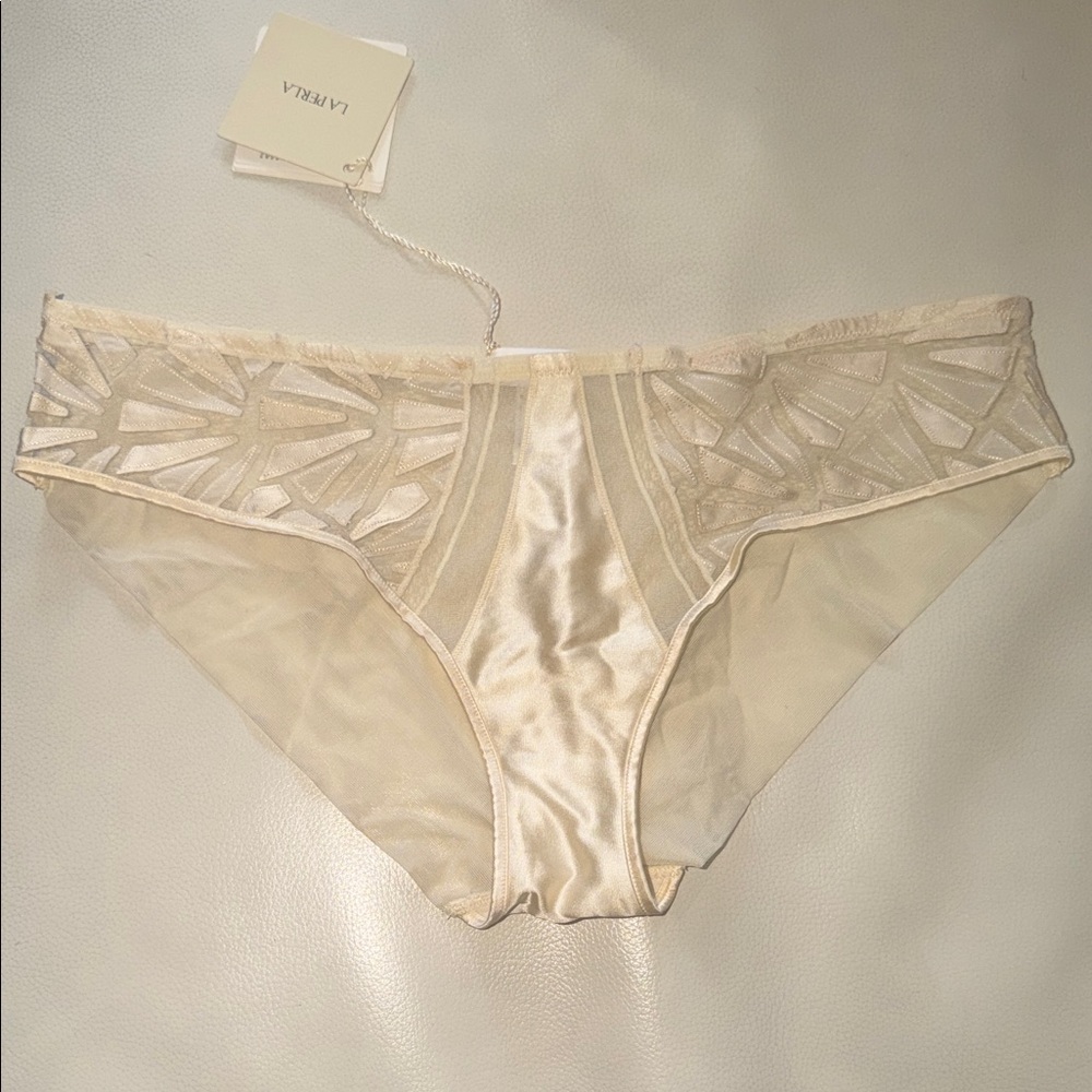 La Perla Cream Mesh Panties